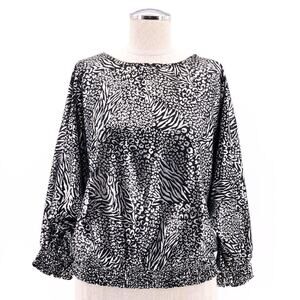 80s black and silver dolman sleeve top 1980s vintage